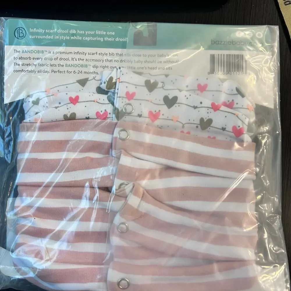 Bazzle Baby Bando Bib NEW Infinity Scarf Style Drool Catching Bib 6-24 Months